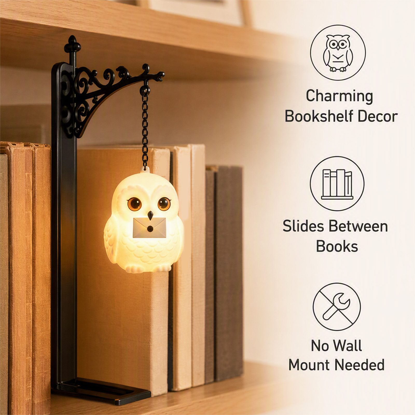 Home Office And Library - Mensola Sospesa Decorativa a Forma di
