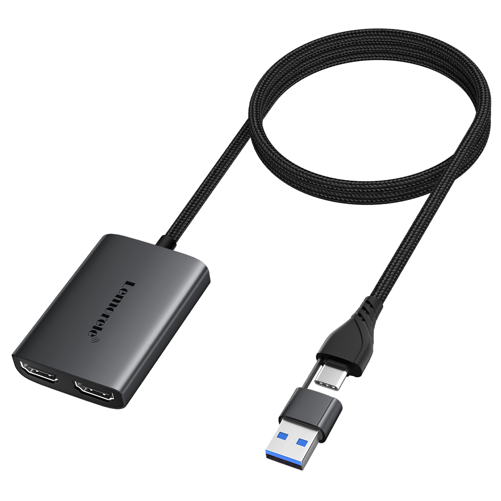 Home Office For Mac - Lemorele Adattatore doppio HDMI 4K Tipo