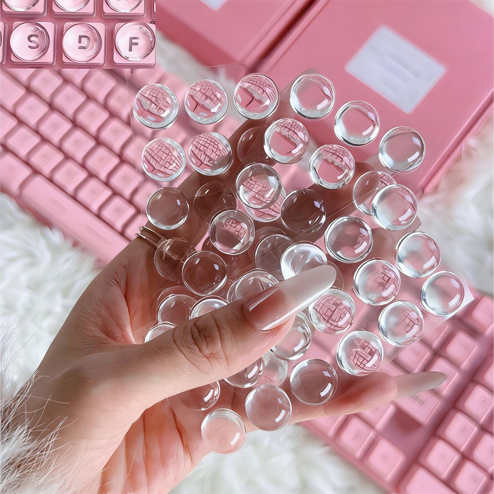 Home Office Keyboard - Adesivi per Tastiera per Unghie Lunghe,