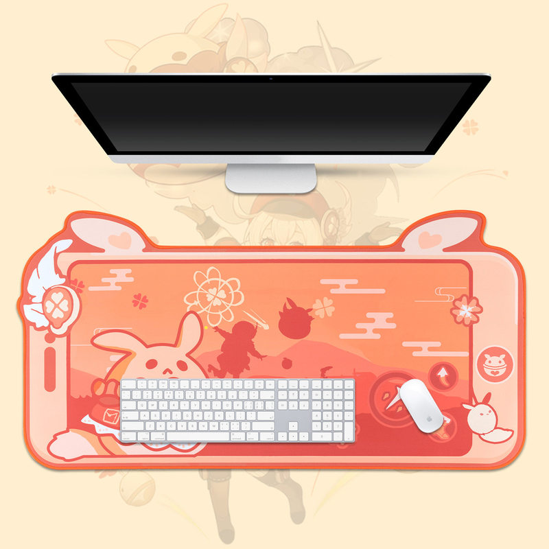 Home Office Keyboard - Tappetino per Mouse Grande di Genshin