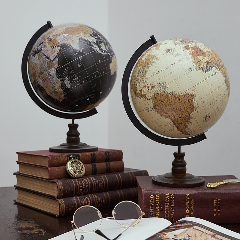 Home Office Building - Mondo Globo Mapa vintage europeo Globo