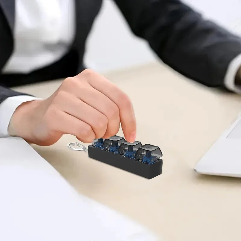 4 tasti pulsante dito giocatto - Home Office Keyboard recensione e prezzo