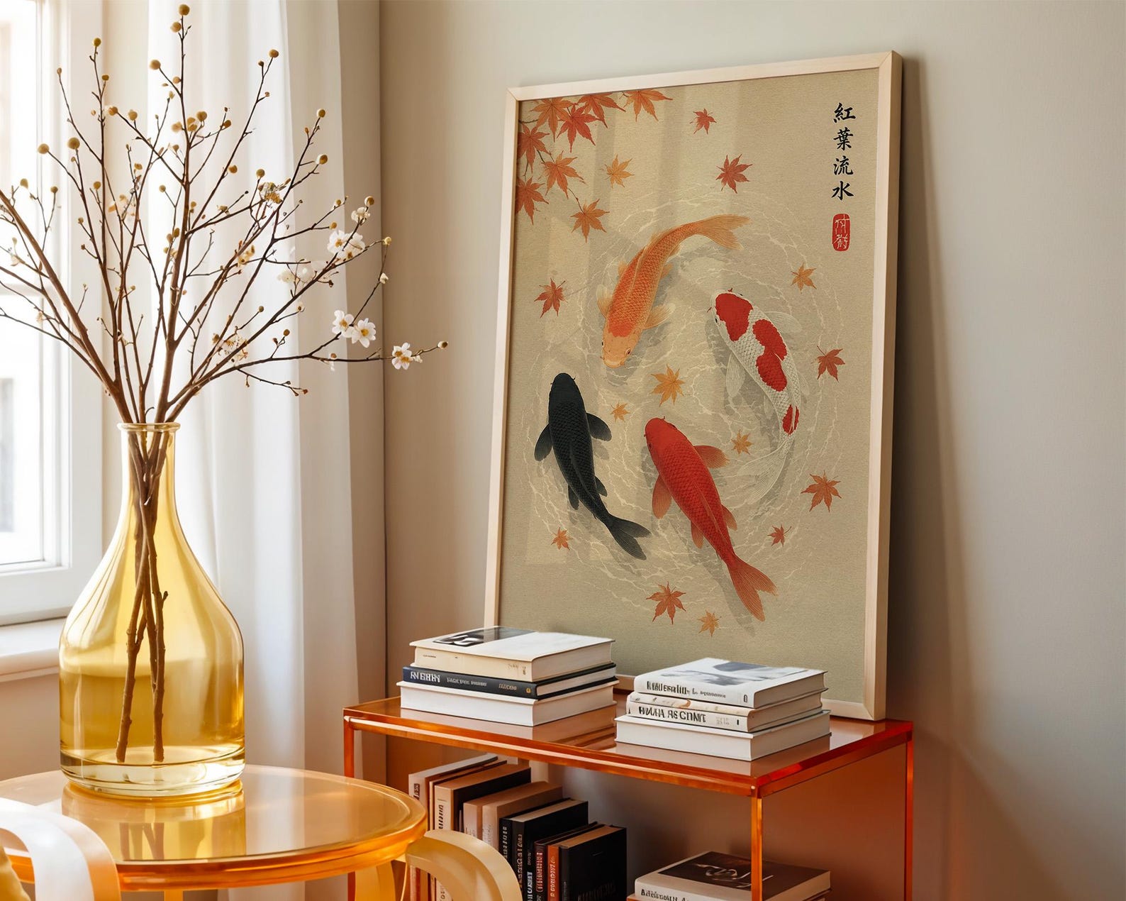 Poster con foglie autunnali gi - Home Office Japandi recensione e prezzo