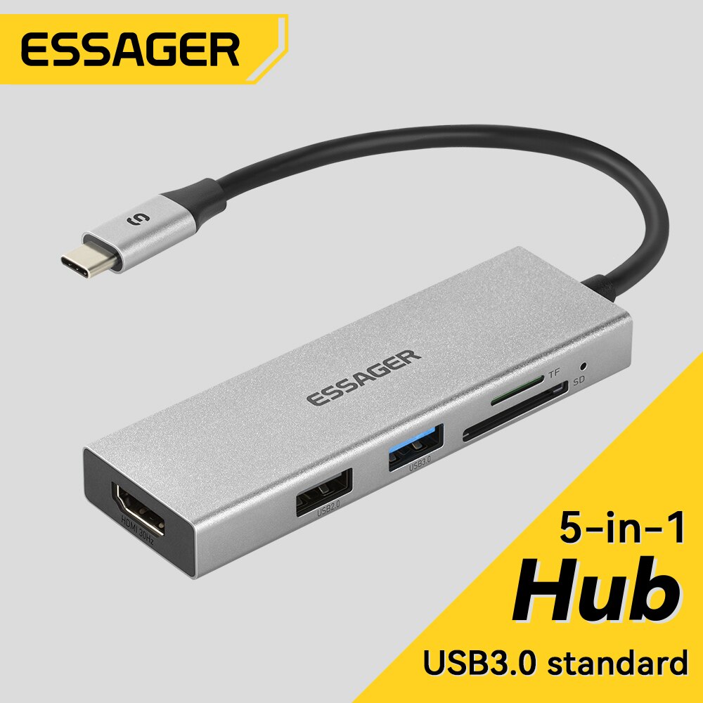 Essager 5 in 1 USB C HUB HDMI- - Home Office For Mac recensione e prezzo