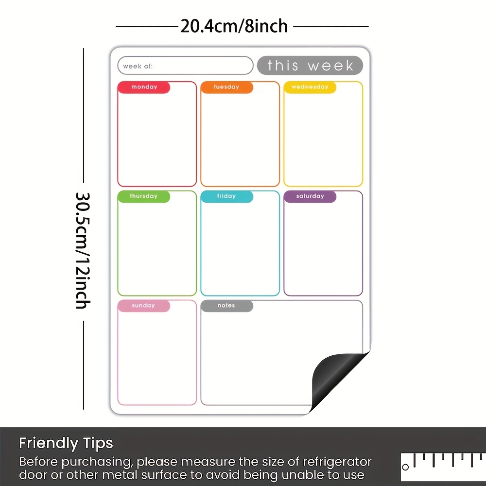 Agenda settimanale magnetica A - Magnetic Calendar Board recensione e prezzo