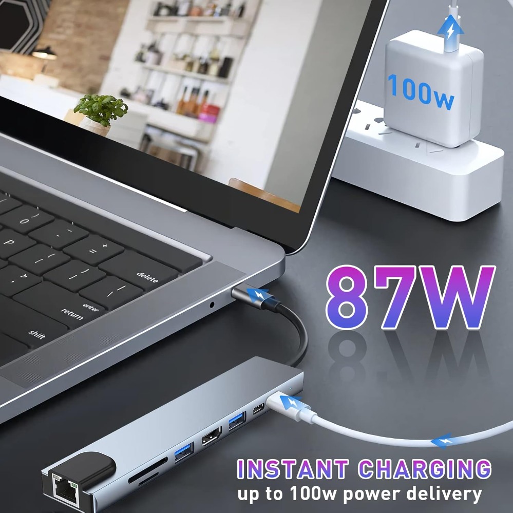 Hub USB C 8in1/2 7in1/2, Adatt - Home Office For Mac recensione e prezzo