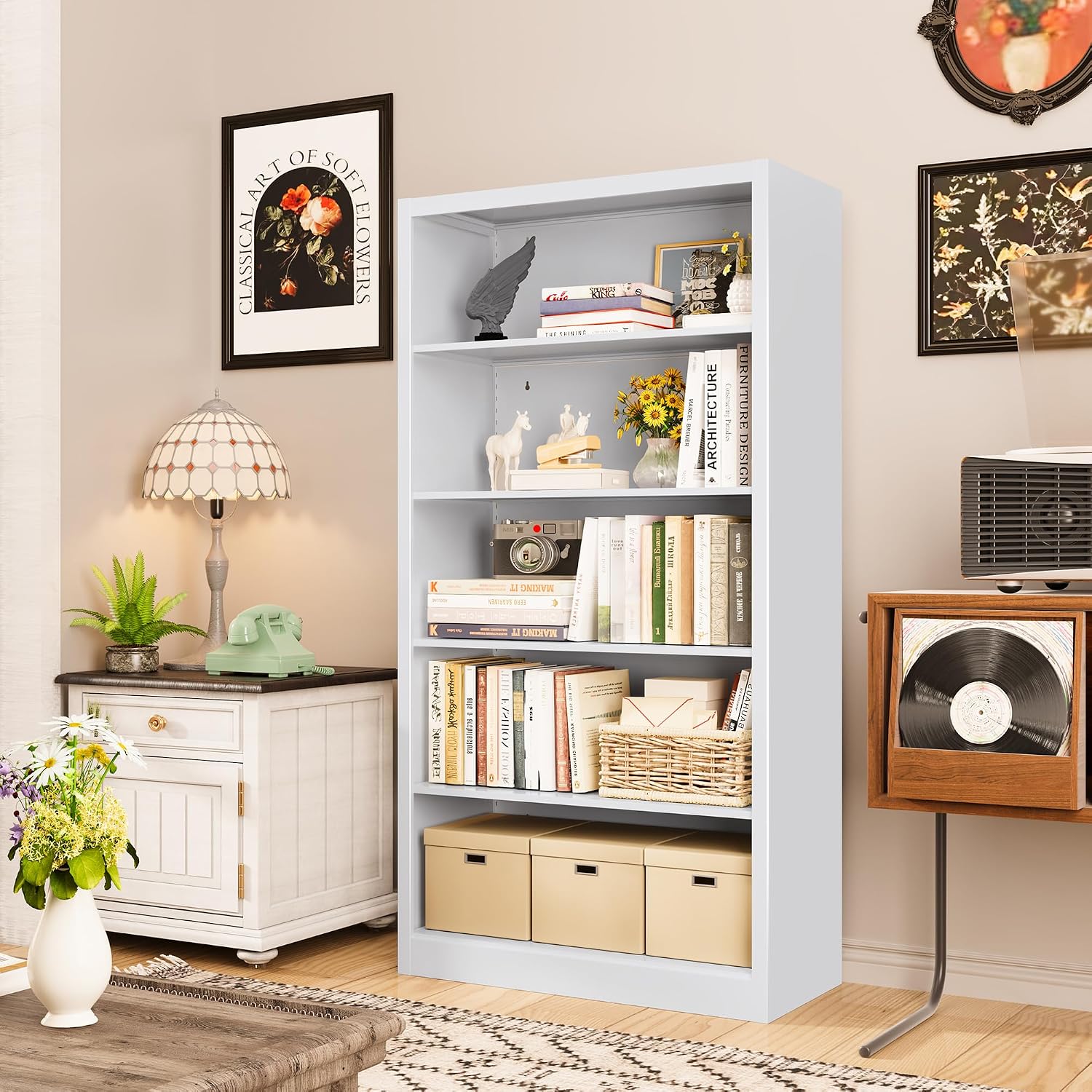 Libreria in Metallo a 5 Ripian - Home Office And Library recensione e prezzo